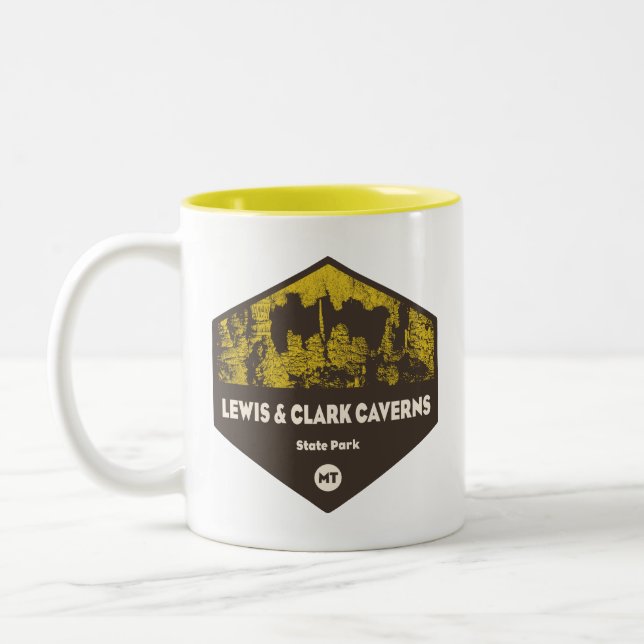 Lewis and Clark Caverns State Park Montana Two-Tone Coffee Mug (Left)
