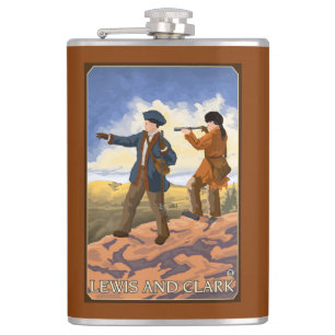 Lewis and Clark Exploring the West Hip Flask