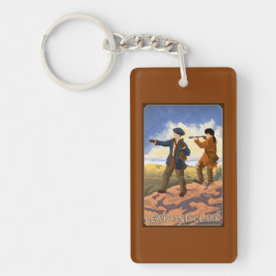Lewis and Clark Exploring the West Keychain
