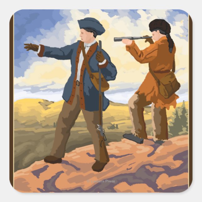 Lewis and Clark Exploring the West Square Sticker (Front)