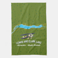lewis and clark Lake map poster.