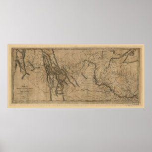 Lewis and Clark Track Map Poster