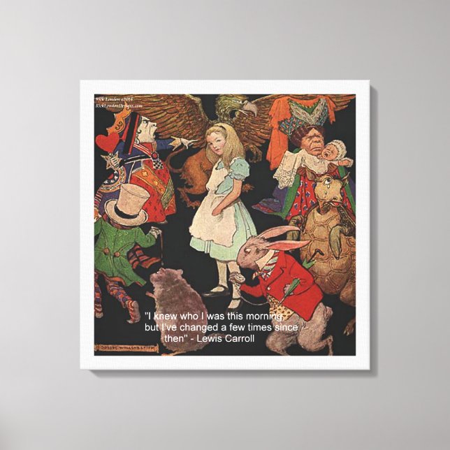 Lewis Carroll & Change Of Mind Canvas Print (Front)