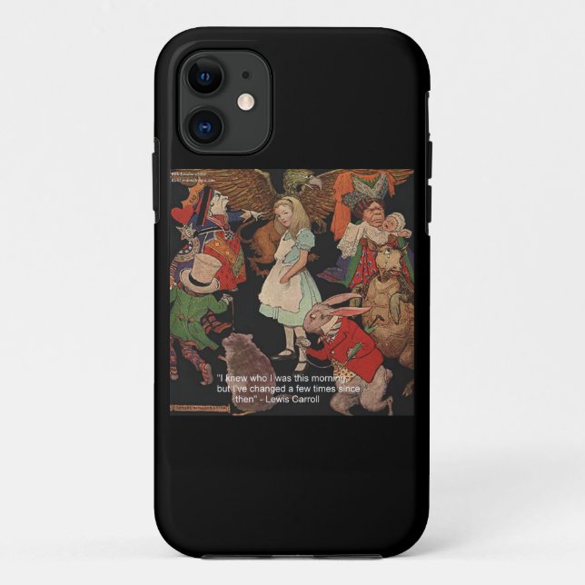 Lewis Carroll & Changed Mind Quote iPhone 5 Case (Back)