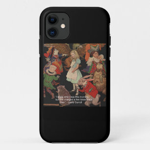 Lewis Carroll & Changed Mind Quote iPhone 5 Coque