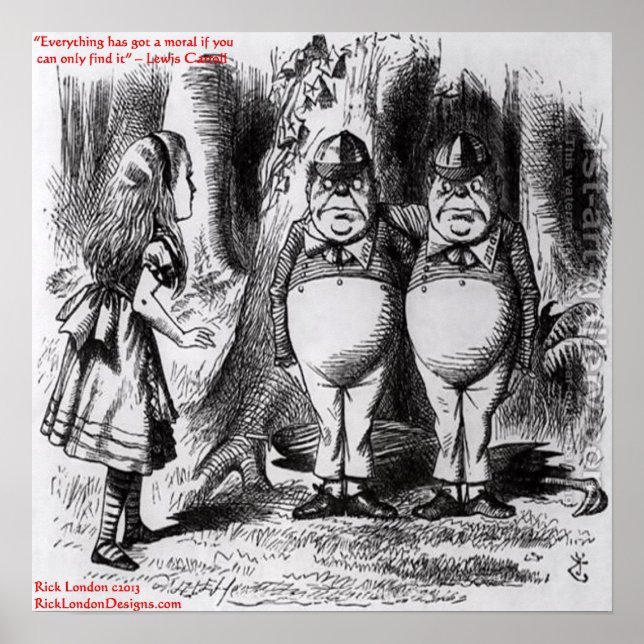 Lewis Carroll Graphic & Famous Quote Poster (Front)