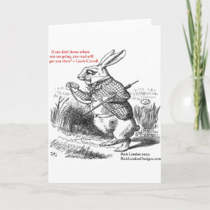 Lewis Carroll Looking Glass Illustration & Quote Card