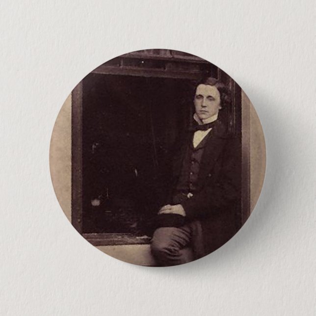 Lewis Carroll Photo 2 Inch Round Button (Front)