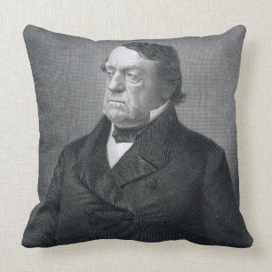 Lewis Cass, engraved by William G. Jackman (fl.c.1 Throw Pillow