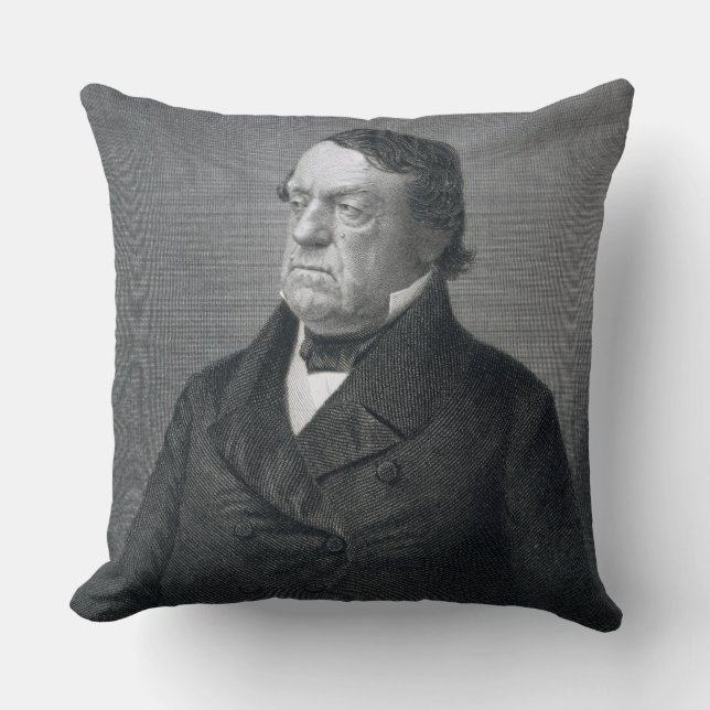 Lewis Cass, engraved by William G. Jackman (fl.c.1 Throw Pillow (Front)