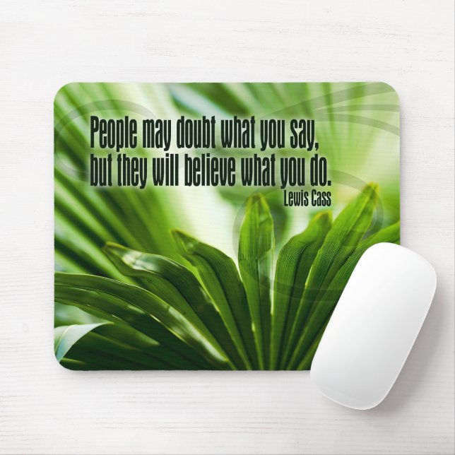 Lewis Cass Inspirational Quote "Doubt" Mouse Pad (With Mouse)