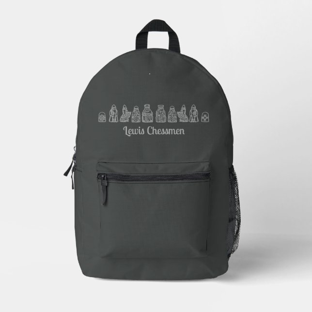 Lewis Chessmen in the Frontline Printed Backpack (Front)