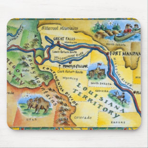 Lewis & Clark Expedition Map Mouse Pad