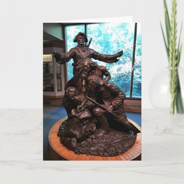 Lewis & Clark Statue, Fort Clatsop, Oregon Card (Front)