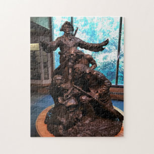 Lewis & Clark Statue, Fort Clatsop, Oregon Jigsaw Puzzle