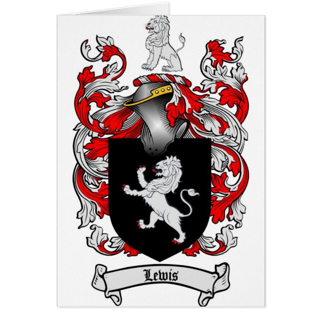 Lewis Family Crest - Lewis Coat of Arms (Front)