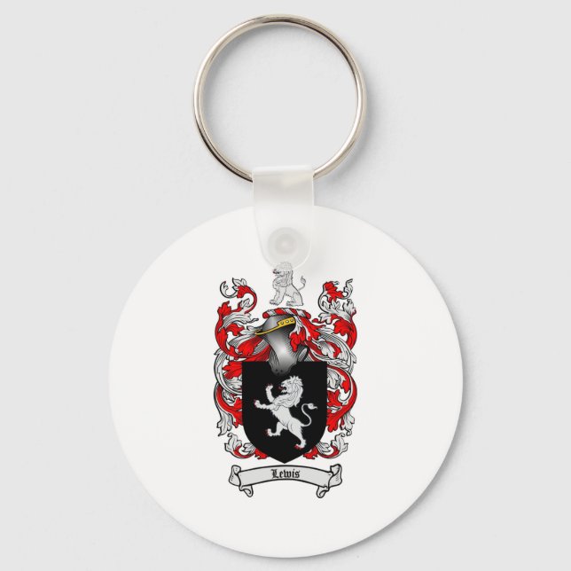 Lewis Family Crest - Lewis Coat of Arms Keychain (Front)
