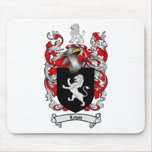 Lewis Family Crest - Lewis Coat of Arms Mouse Pad