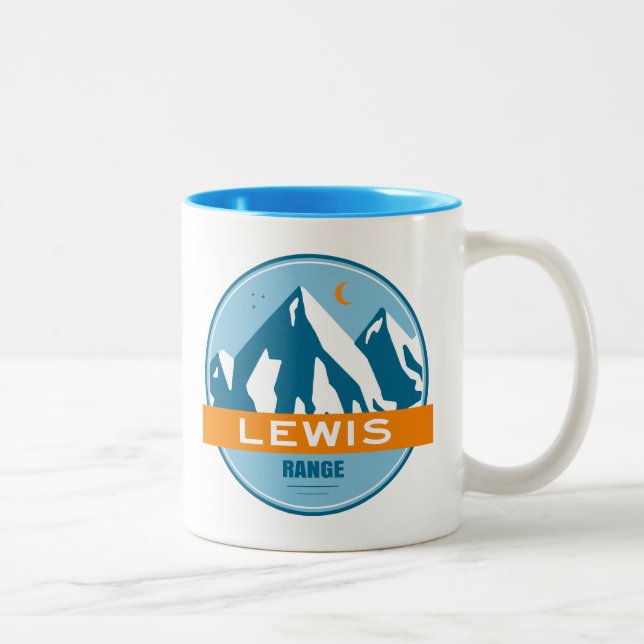 Lewis Mountain Range Two-Tone Coffee Mug (Right)