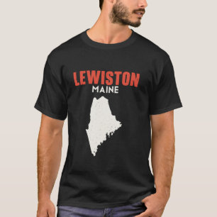 Lewiston Maine USA State America Travel Mainer  T-Shirt