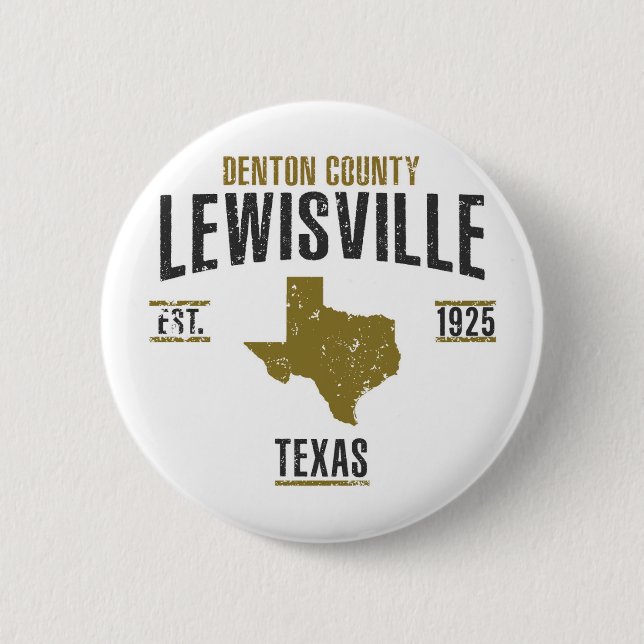 Lewisville 2 Inch Round Button (Front)