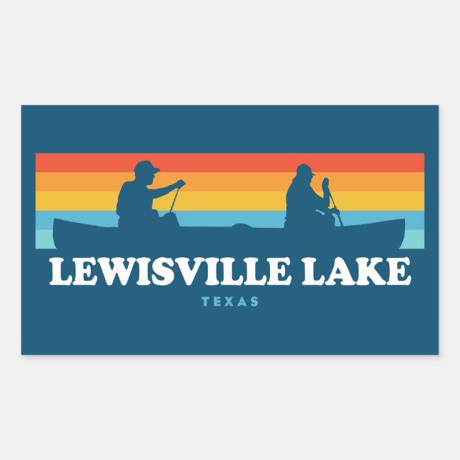 Lewisville Lake Texas Canoe Sticker (Front)