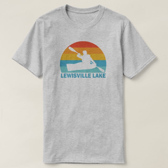 Lewisville Lake Texas Kayak T-Shirt (Design Front)