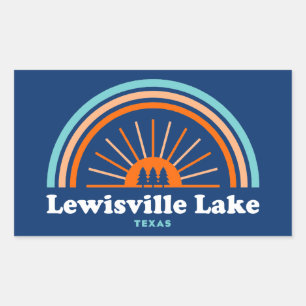 Lewisville Lake Texas Rainbow Sticker