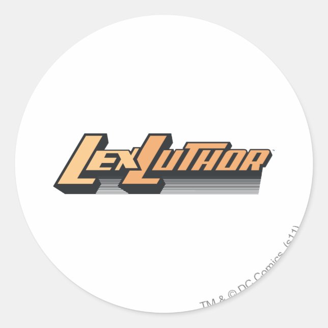 Lex Luther - One line Classic Round Sticker (Front)