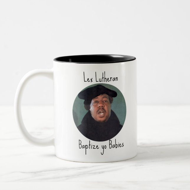 Lex Lutheran Two-Tone Coffee Mug (Left)