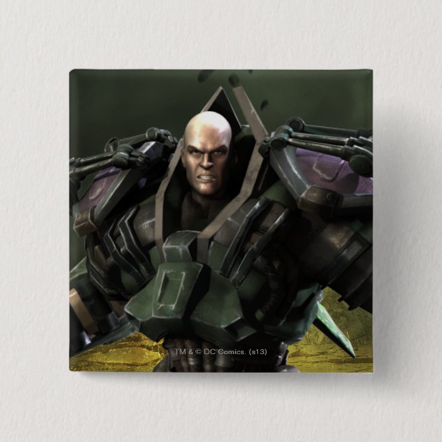 Lex Luthor 2 Inch Square Button (Front)