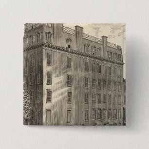 Lexington Avenue Turkish and Roman Baths 2 Inch Square Button
