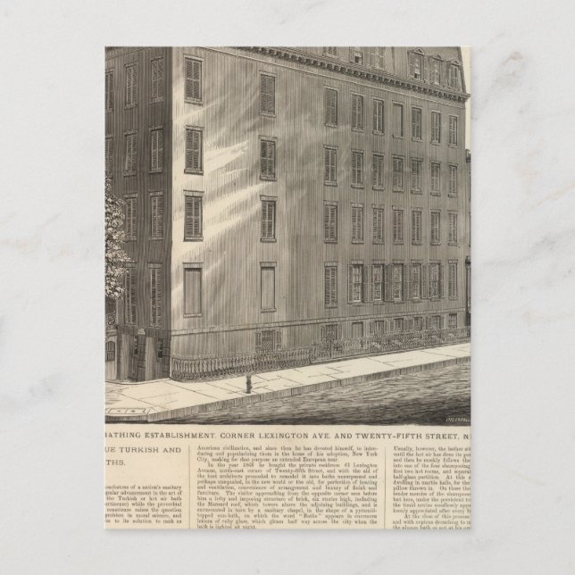 Lexington Avenue Turkish and Roman Baths Postcard (Front)