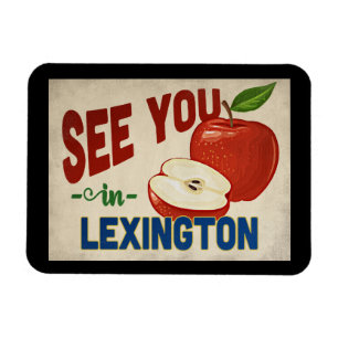 Lexington Kentucky Apple - Vintage Travel Magnet