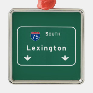 Lexington Kentucky ky Interstate Highway Freeway : Metal Ornament