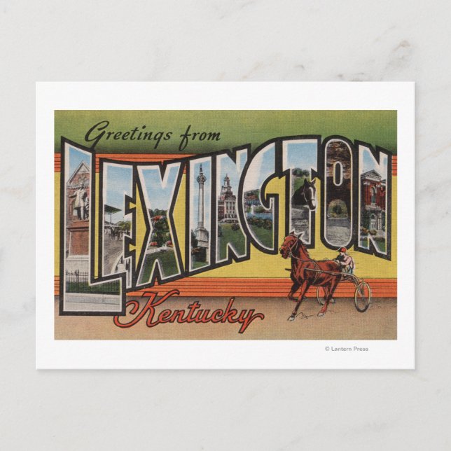 Lexington, Kentucky - Large Letter Scenes Postcard (Front)