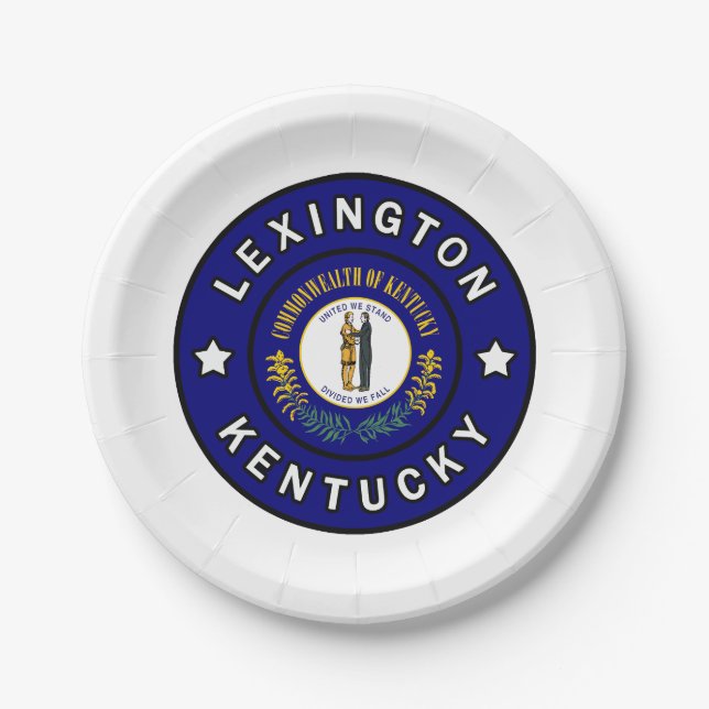 Lexington Kentucky Paper Plate (Front)