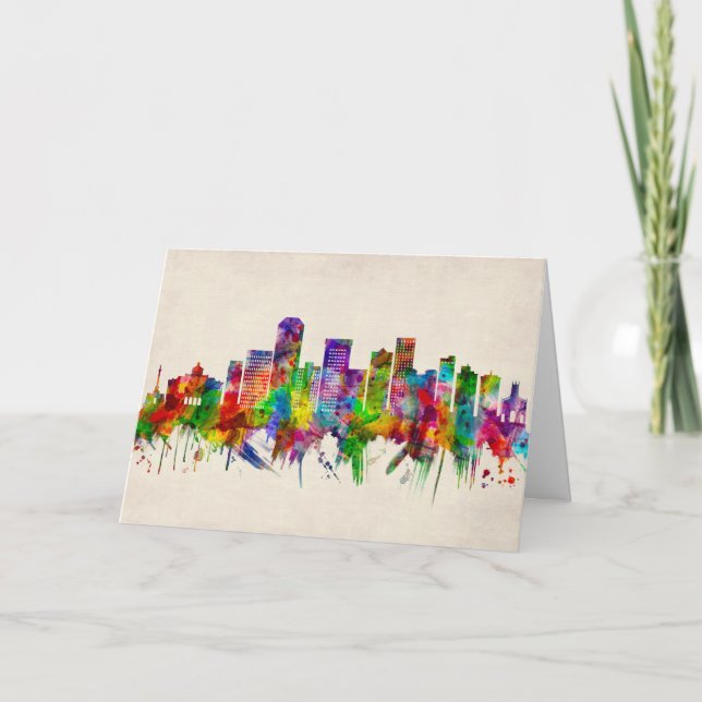 Lexington Kentucky Skyline Holiday Card (Front)