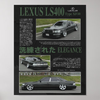 Lexus LS400 XF10 – VIP Stance Elegance Poster