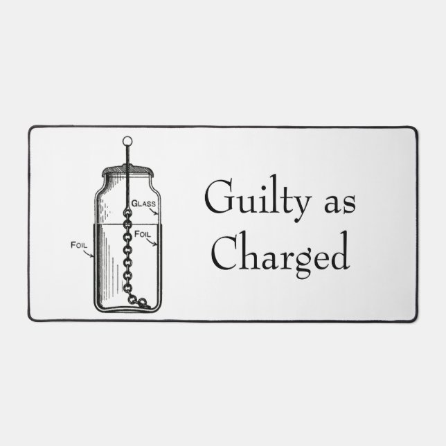 Leyden Jar Guilty as Charged Desk Mat (Front)
