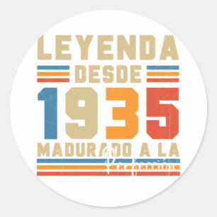 Leyenda Desde 1935 Vintage Cumpleanos Sticker 
