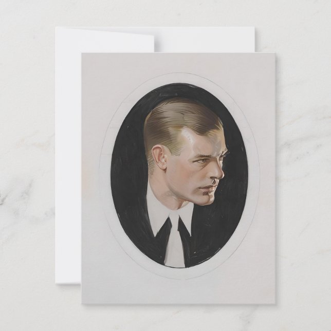 Leyendecker Arrow Collar Man Holiday Card (Front)