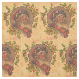 Leyendecker Father Christmas Antique Victorian Fabric