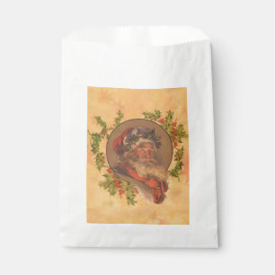 Leyendecker Father Christmas Antique Victorian Favour Bag