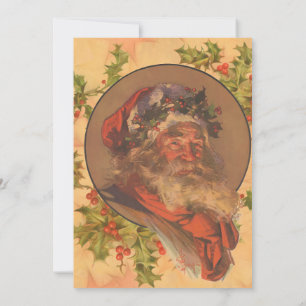 Leyendecker Father Christmas Antique Victorian Invitation