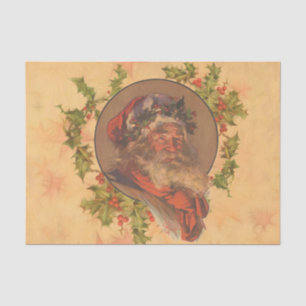 Leyendecker Father Christmas Antique Victorian Tissue Paper