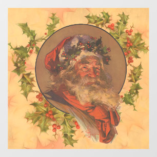 Leyendecker Father Christmas Antique Victorian Window Cling