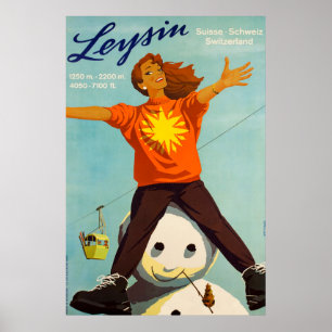 Leysin,Switzerland,Ski Poster