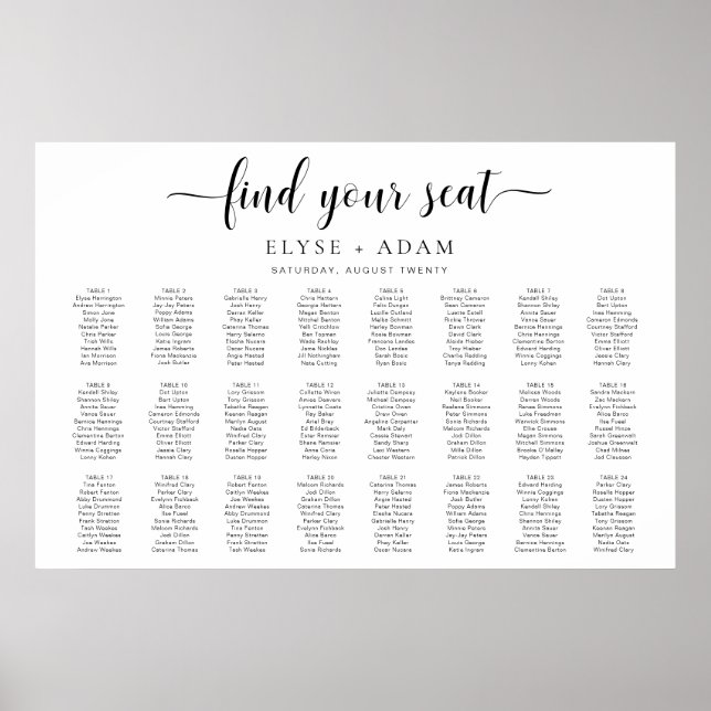 Leyton Modern Minimal 24 Poster de table (Devant)