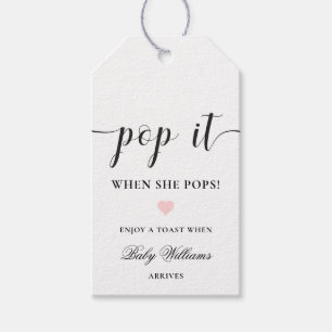 Leyton Modern Minimal Pop It Champagne Tag